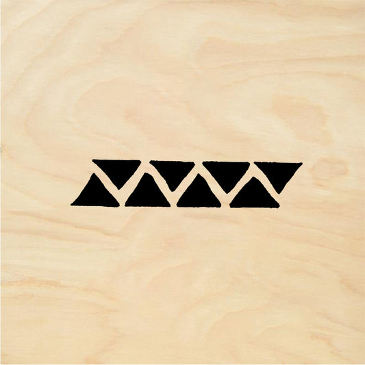 StampaFe Interlocking triangles, sm. - Rubber Stamp 1.75 x 0.5