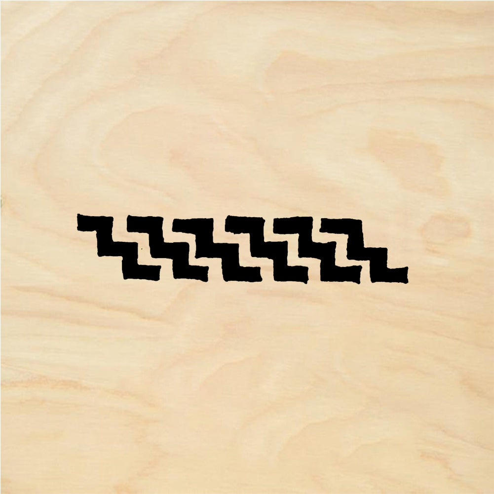 StampaFe Interlocking zigzags, sm. - Rubber Stamp 2 x 0.25