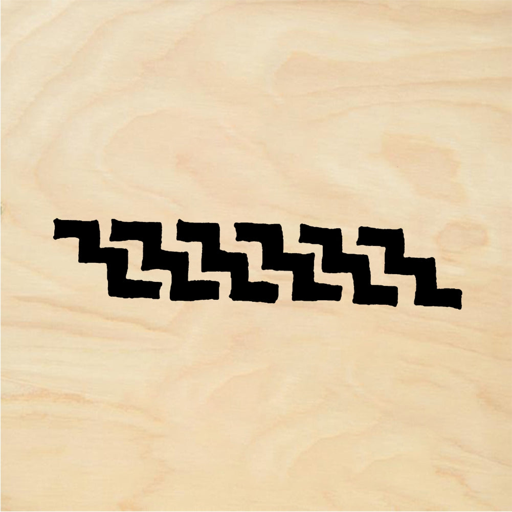 StampaFe Interlocking zigzags, med. - Rubber Stamp 2 x 0.5