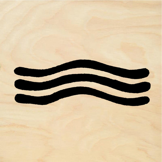 StampaFe Wavy lines, lg. Large Wavy Lines - Rubber Stamp 2 x 1