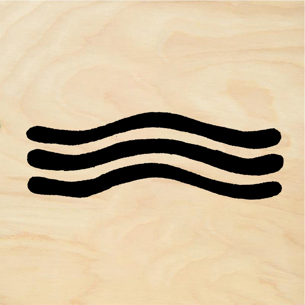 StampaFe Large Wavy Lines Border Rubber Art Stamp