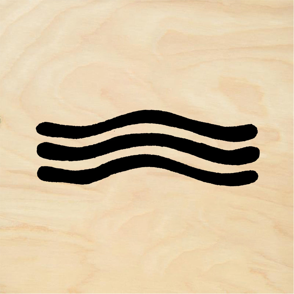 StampaFe Medium Wavy Lines Border Rubber Art Stamp