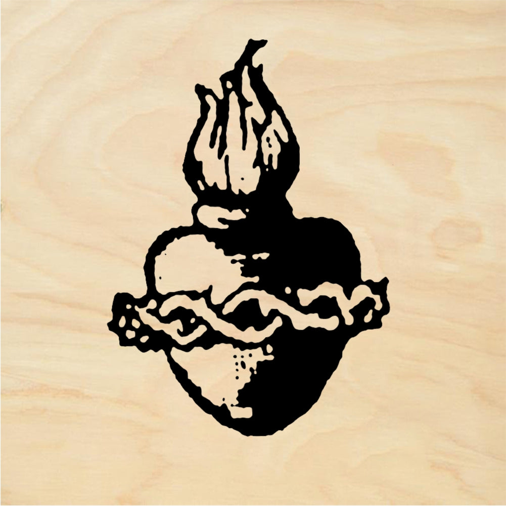 StampaFe Tiny Sacred Heart - Rubber Stamp 0.75 x 1