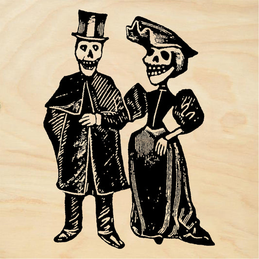 StampaFe Just Married Skeleton Wedding Couple - Rubber Stamp 2.25 x 2.5