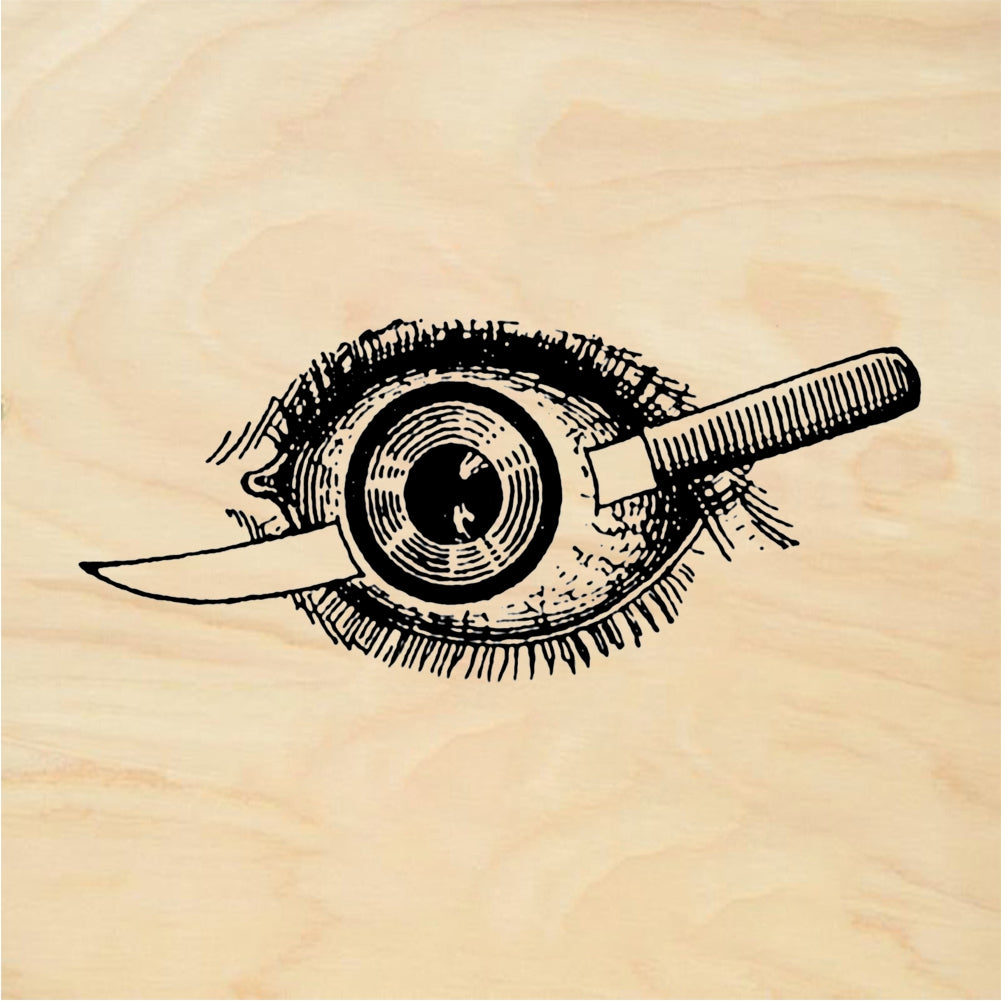 StampaFe Knifed Eye Pierced by Knife - Rubber Stamp 1.75 x 0.75