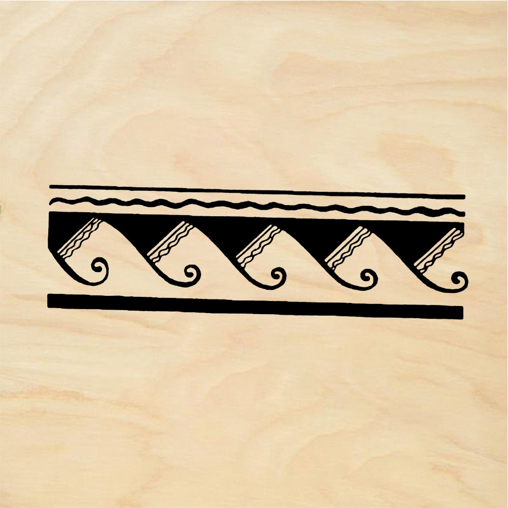 StampaFe Tendril border - Rubber Stamp 2.75 x 0.75