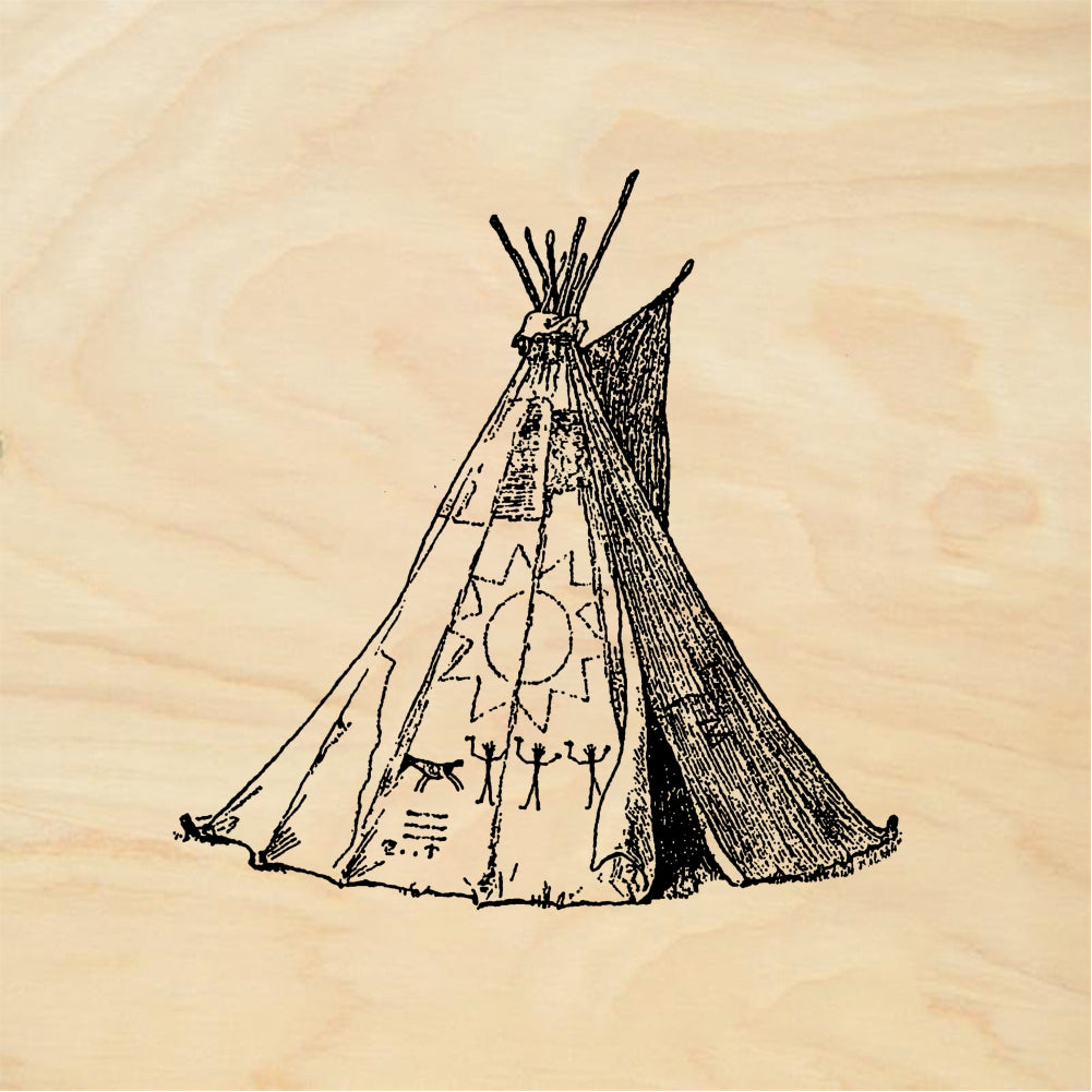 StampaFe Decorated Tipi Sun Design Rubber Art Stamp