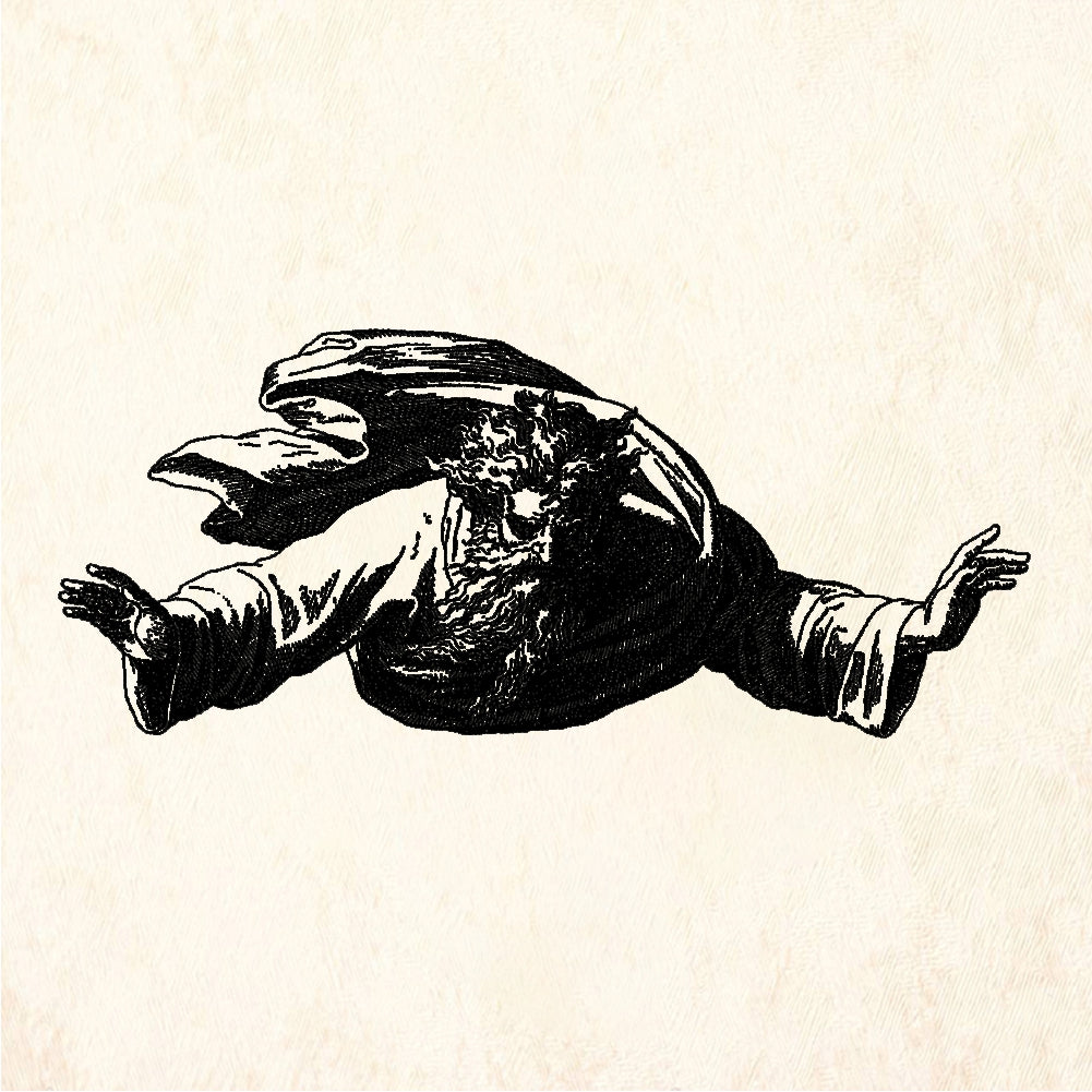StampaFe God Bearded Figure Religious Rubber Art Stamp
