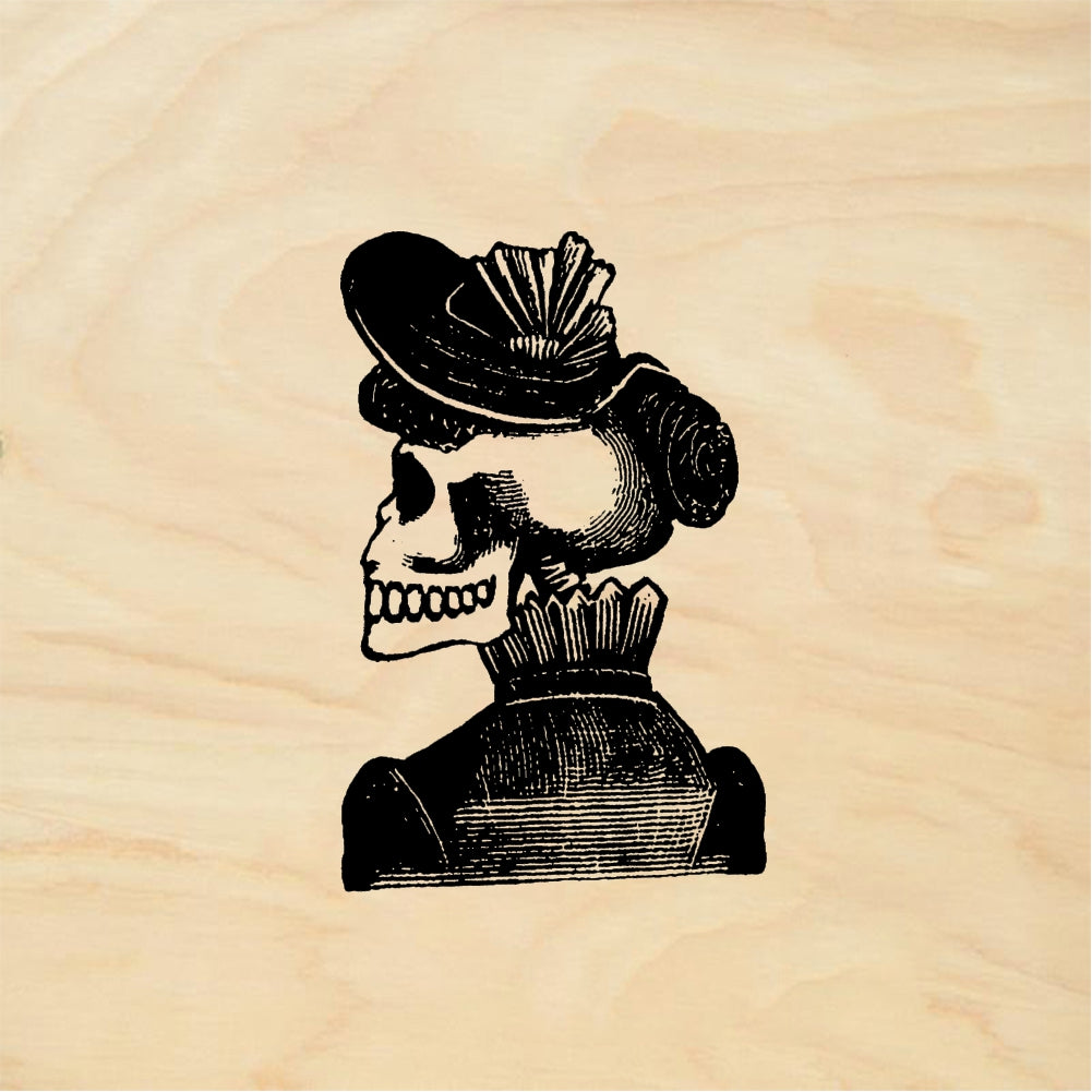 StampaFe Dude's wife Dude Wife Skeleton - Rubber Stamp 1.75 x 1.5