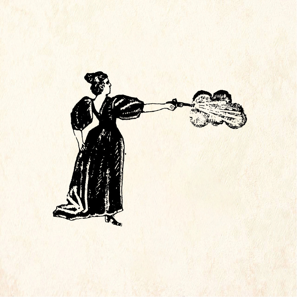 StampaFe Sharp shooter Woman - Rubber Stamp 1.75 x 1.75