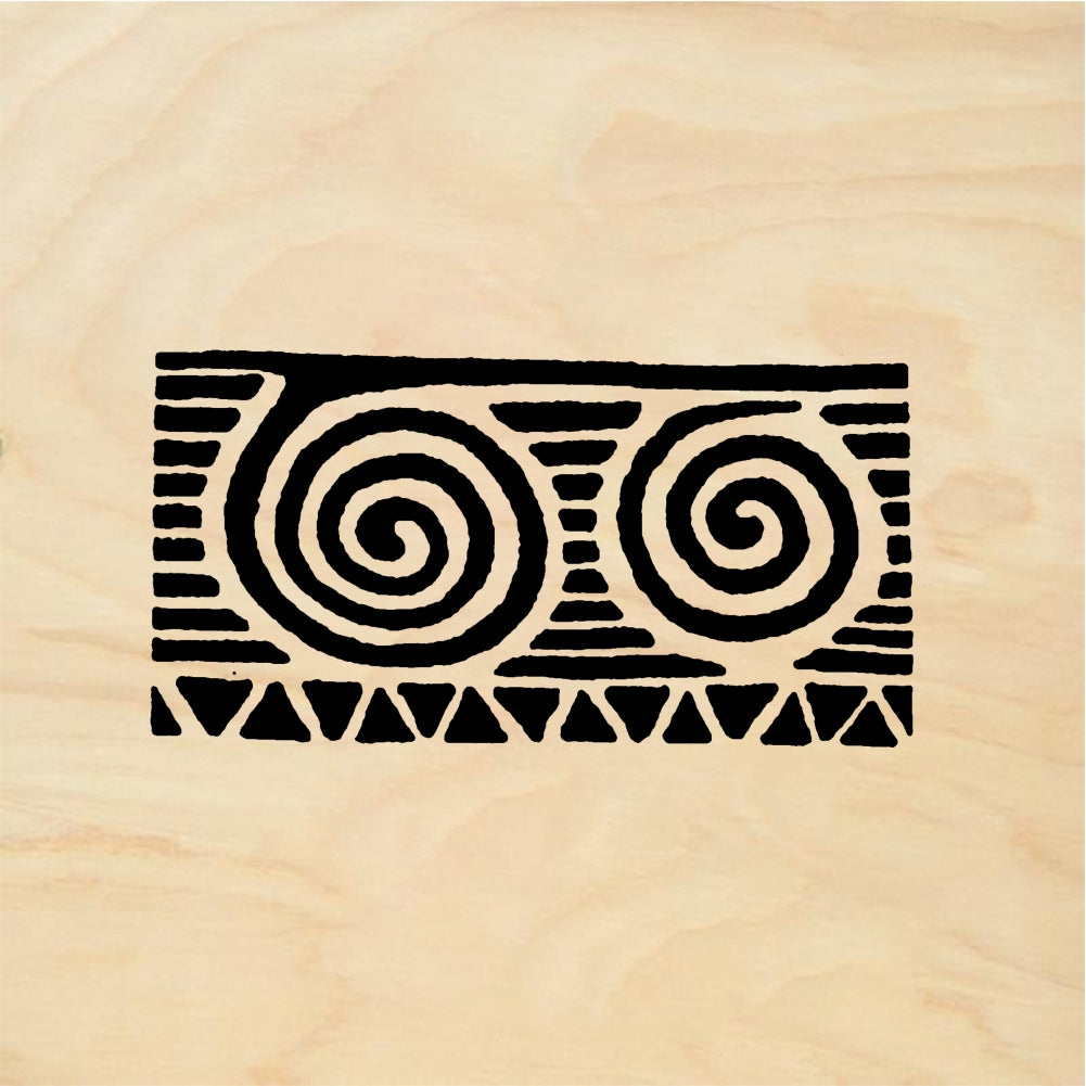 StampaFe Encapsulated swirls - Rubber Stamp 2.25 x 0.5