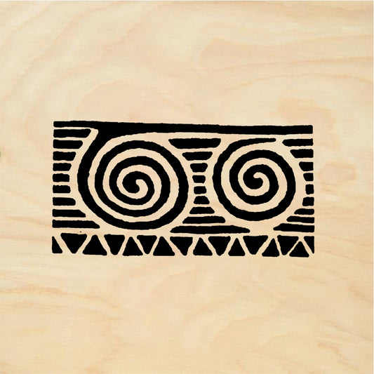 StampaFe Encapsulated swirls - Rubber Stamp 2.25 x 0.5