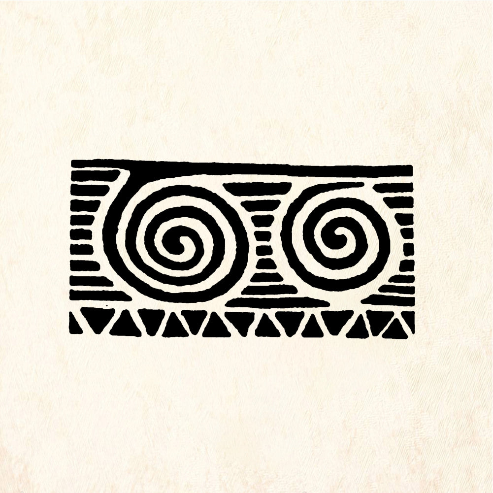 StampaFe Encapsulated Swirls Geometric Border Rubber Art Stamp