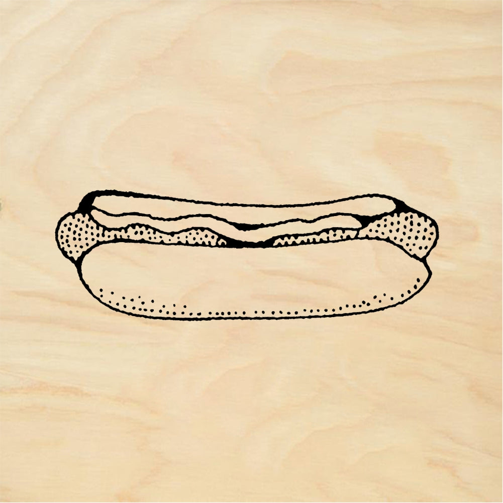 StampaFe Weenie Hot Dog - Rubber Stamp 1.5 x 0.25
