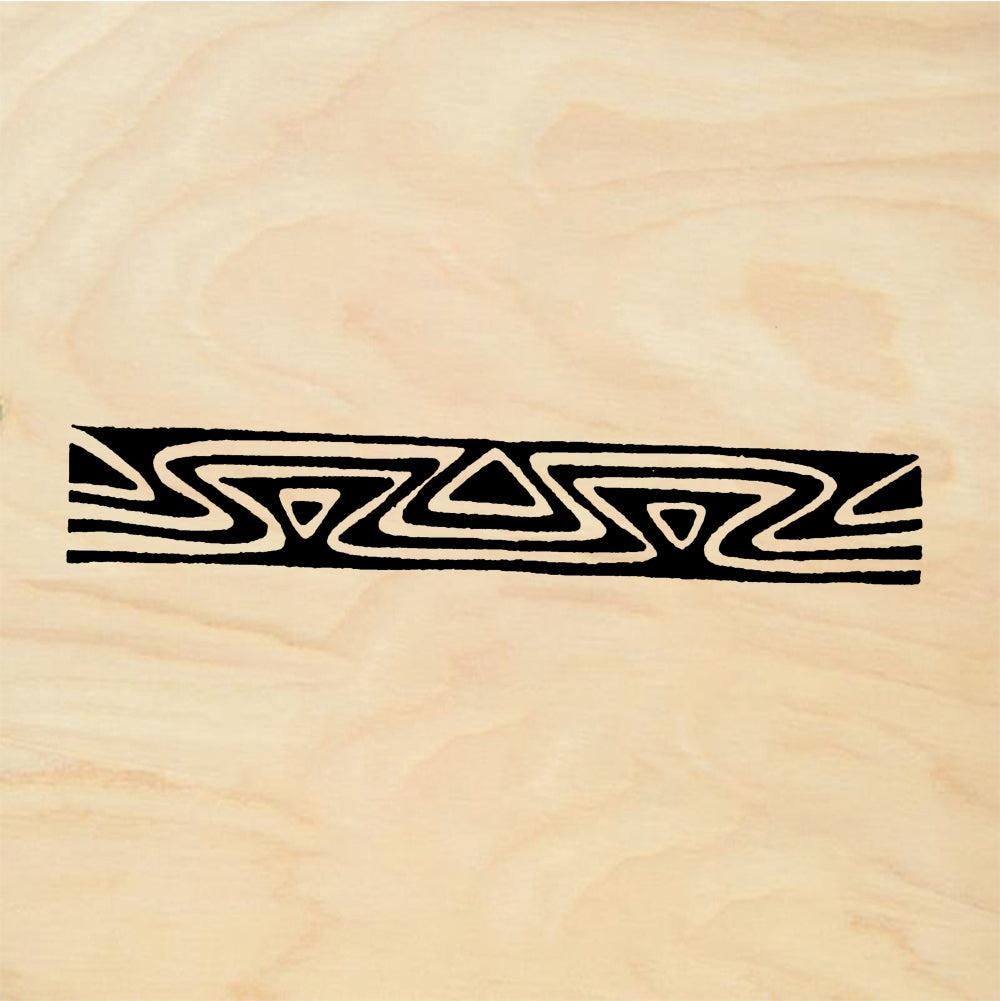 StampaFe Wavy Triangle Geometric Border Rubber Art Stamp