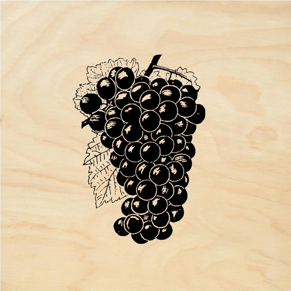 StampaFe Grapes Cluster of Grapes - Rubber Stamp 1.75 x 2