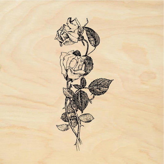 StampaFe Two roses - Rubber Stamp 1.25 x 1.25