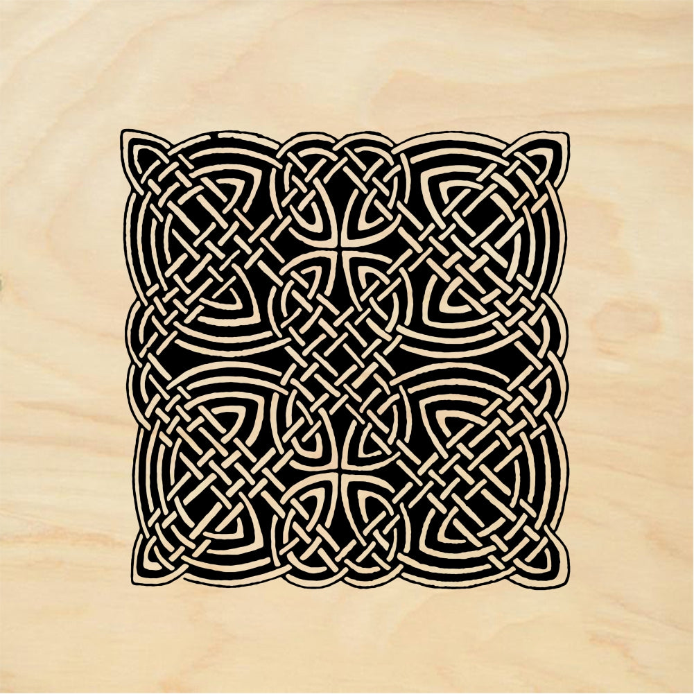 StampaFe Celtic square Celtic Knot Square - Rubber Stamp 1.75 x 2