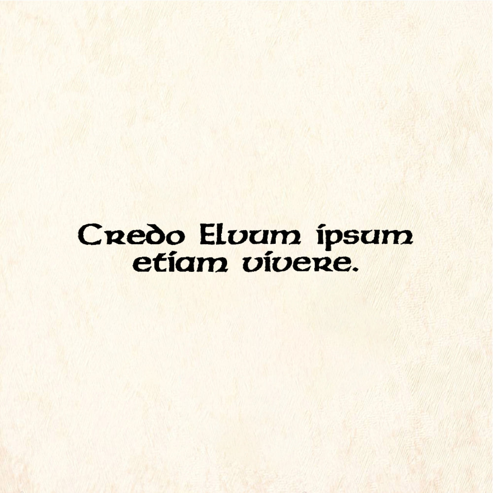 StampaFe Credo Eluum ipsum etiam vivere Elvis Latin - Rubber Stamp 1.75 x 0.5