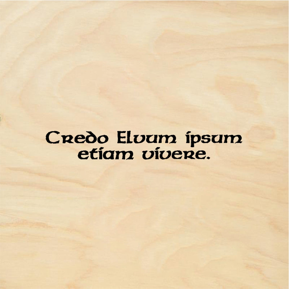 StampaFe Credo Eluum ipsum etiam vivere Elvis Latin - Rubber Stamp 1.75 x 0.5