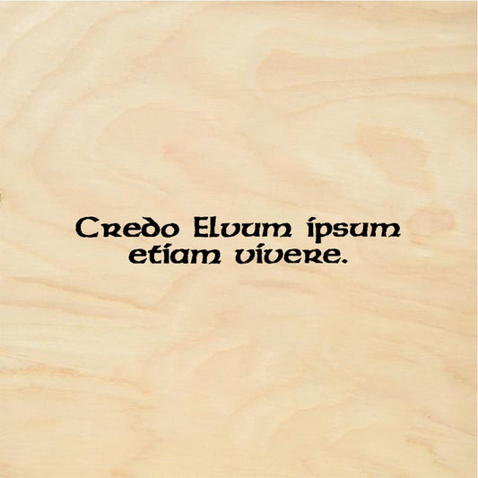 StampaFe Credo Eluum ipsum etiam vivere Elvis Latin - Rubber Stamp 1.75 x 0.5