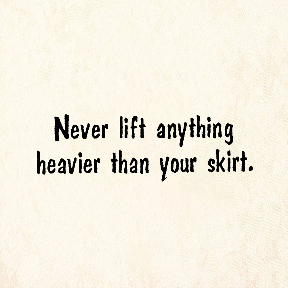 StampaFe Never lift anything Never Lift - Rubber Stamp 2 x 0.75