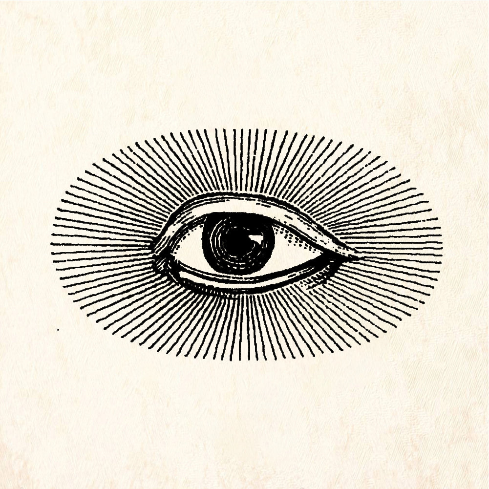 StampaFe Radiant eye Radiant All Seeing Eye - Rubber Stamp 1.5 x 1.25