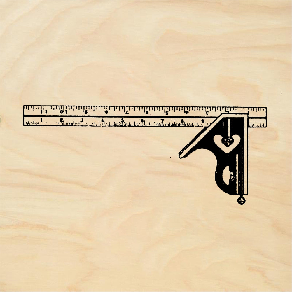 StampaFe Carpenter's square - Rubber Stamp 1.25 x 1
