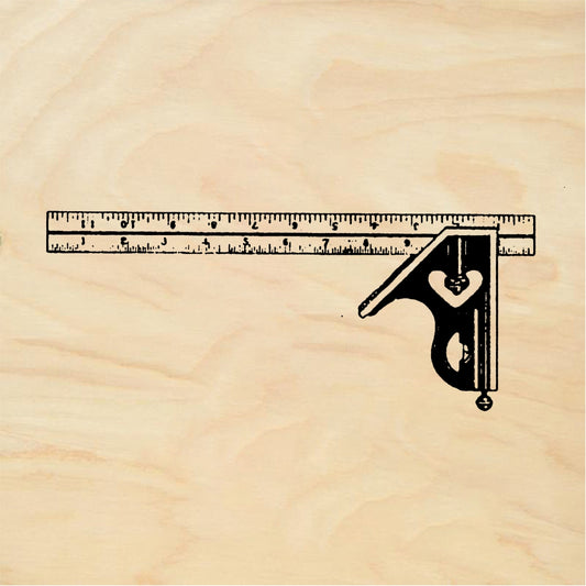 StampaFe Carpenter's square - Rubber Stamp 1.25 x 1