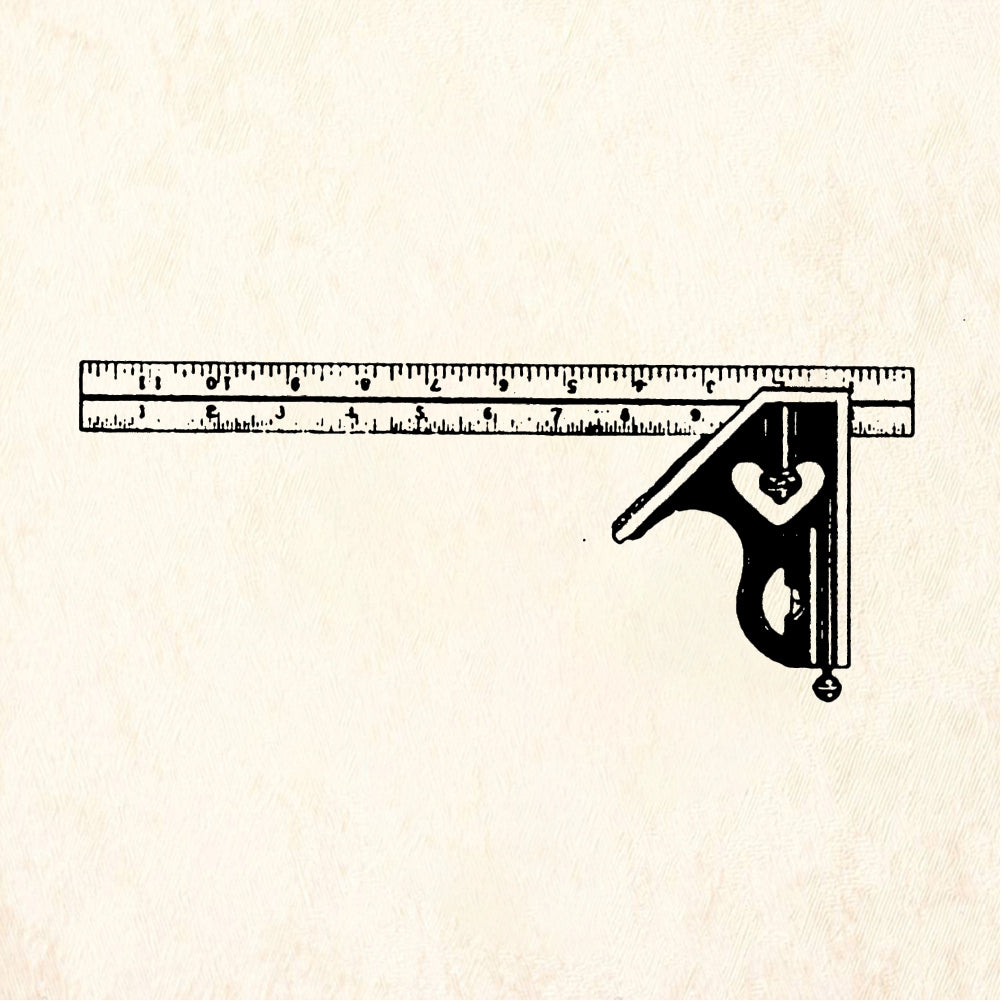 StampaFe Carpenter's square - Rubber Stamp 1.25 x 1