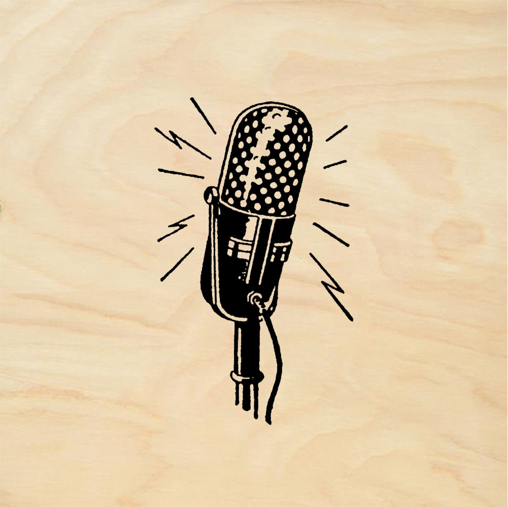 StampaFe Microphone - Rubber Stamp 1 x 1