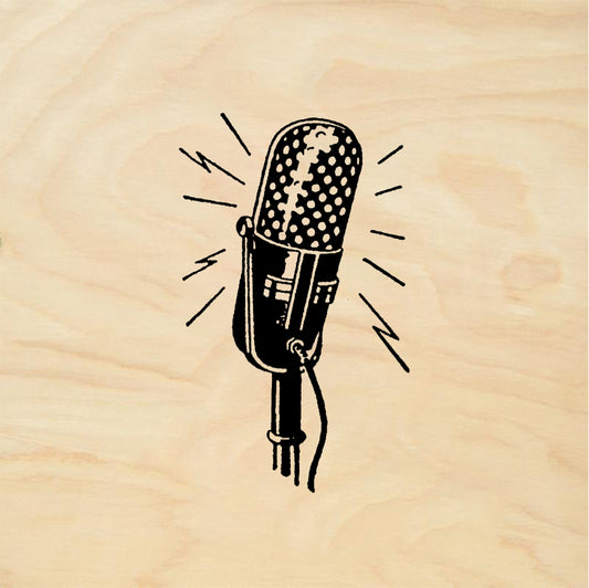 StampaFe Microphone - Rubber Stamp 1 x 1