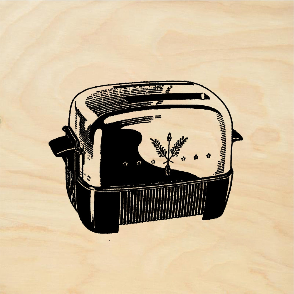 StampaFe Toaster Vintage Toaster - Rubber Stamp 1.25 x 0.5