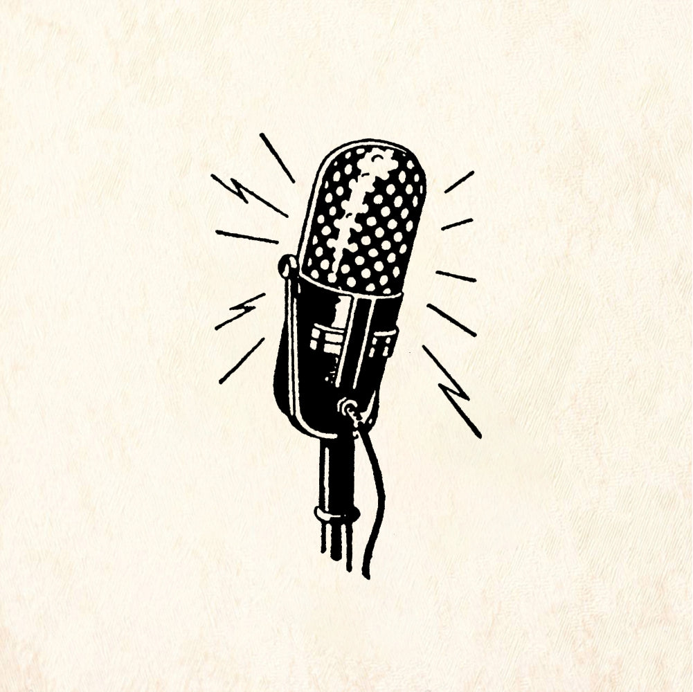 StampaFe Microphone - Rubber Stamp 1 x 1