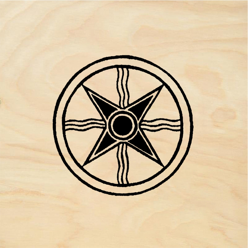 StampaFe Ancient sun symbol - Rubber Stamp 1 x 1.25