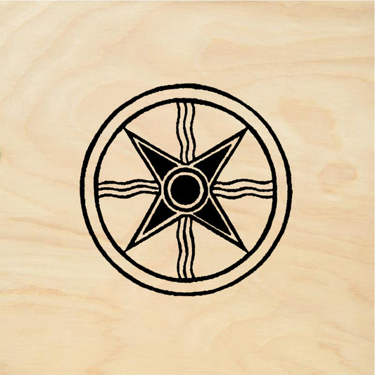 StampaFe Ancient sun symbol - Rubber Stamp 1 x 1.25