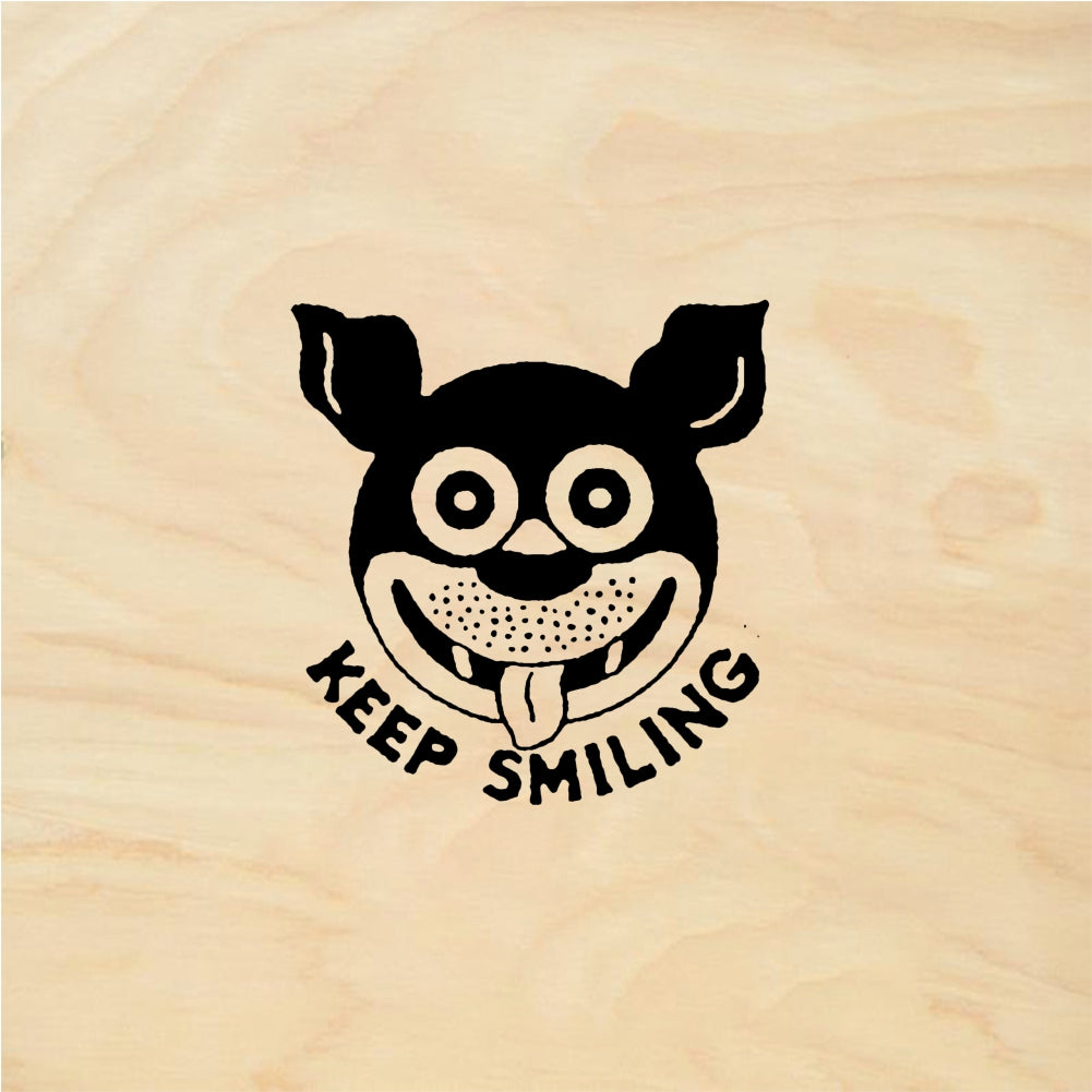 StampaFe KEEP SMILING Dog - Rubber Stamp 1.5 x 1
