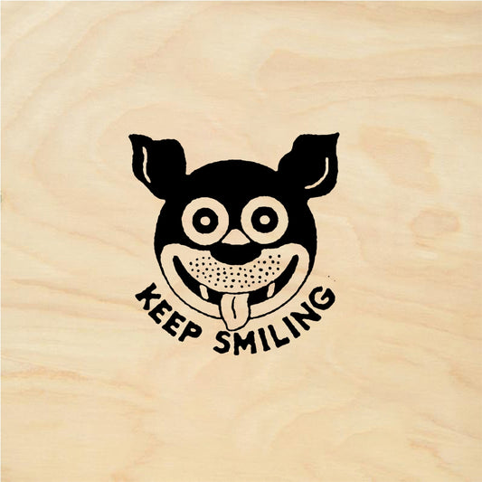 StampaFe KEEP SMILING Dog - Rubber Stamp 1.5 x 1