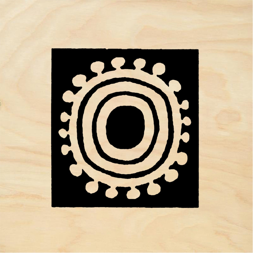 StampaFe Scallop square Motif - Rubber Stamp 1 x 1