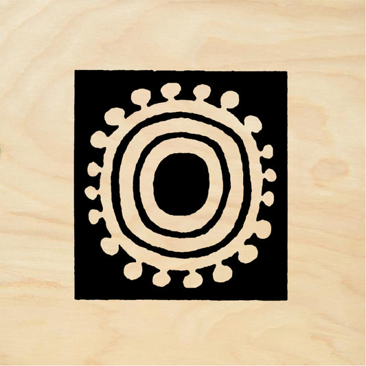 StampaFe Scallop square Motif - Rubber Stamp 1 x 1