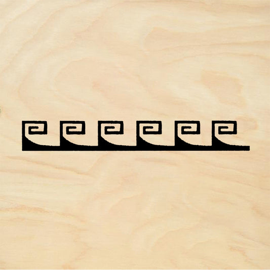 StampaFe Square waves Border - Rubber Stamp 1.75 x 0.5