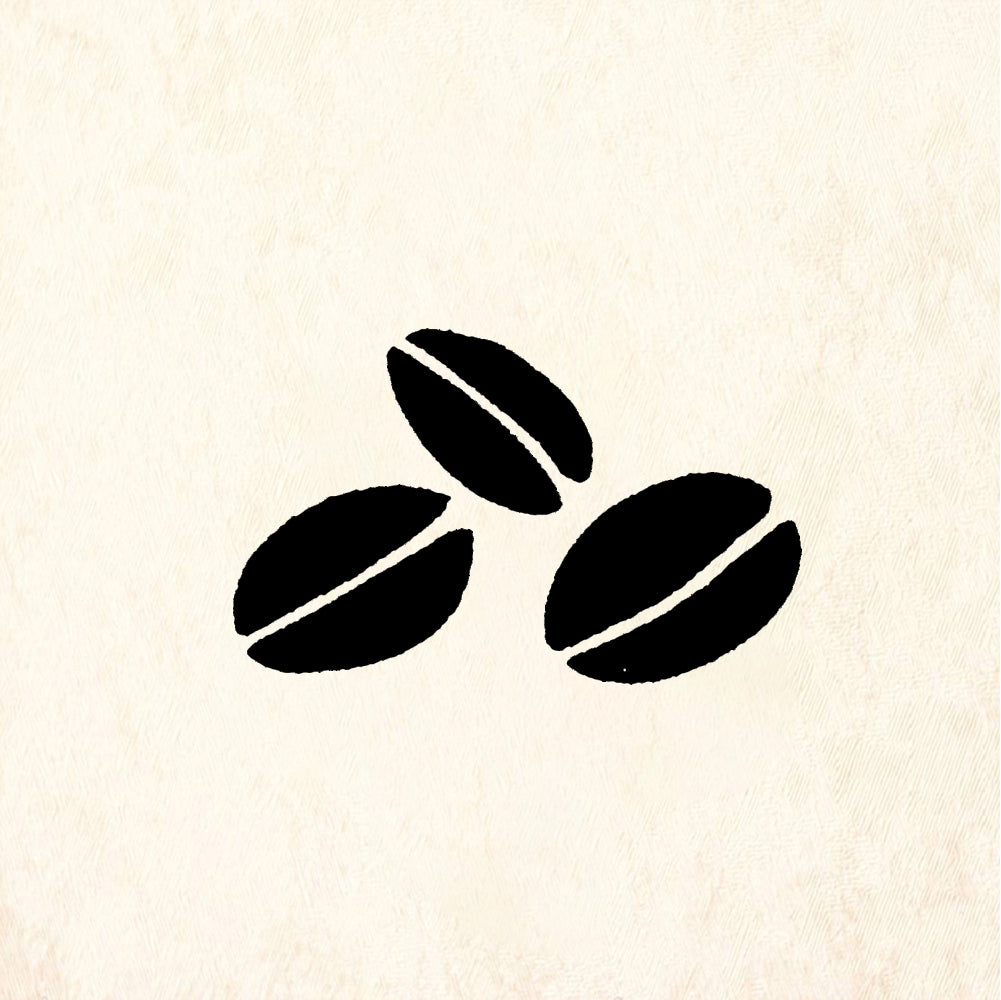 StampaFe Coffee beans - Rubber Stamp 1 x 0.5