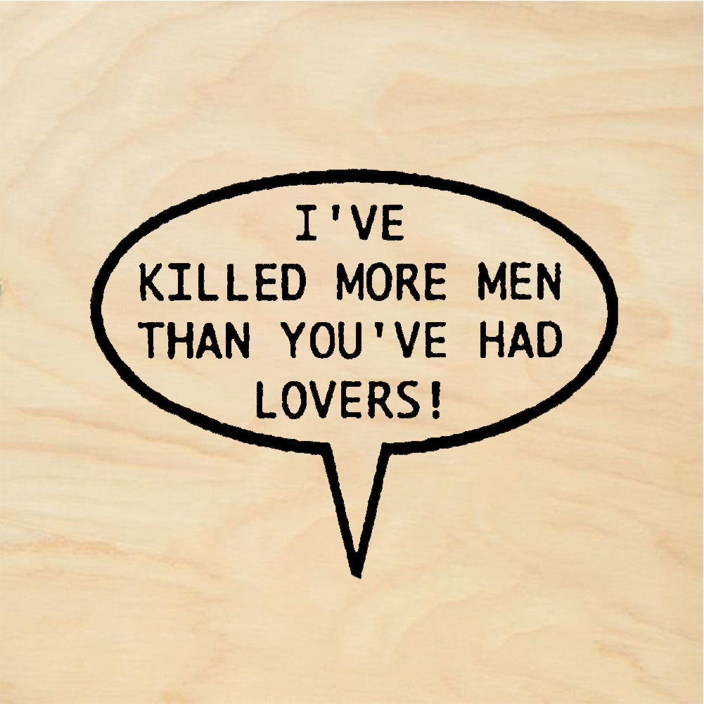 StampaFe I killed more men Killed More Men Text - Rubber Stamp 1 x 0.5