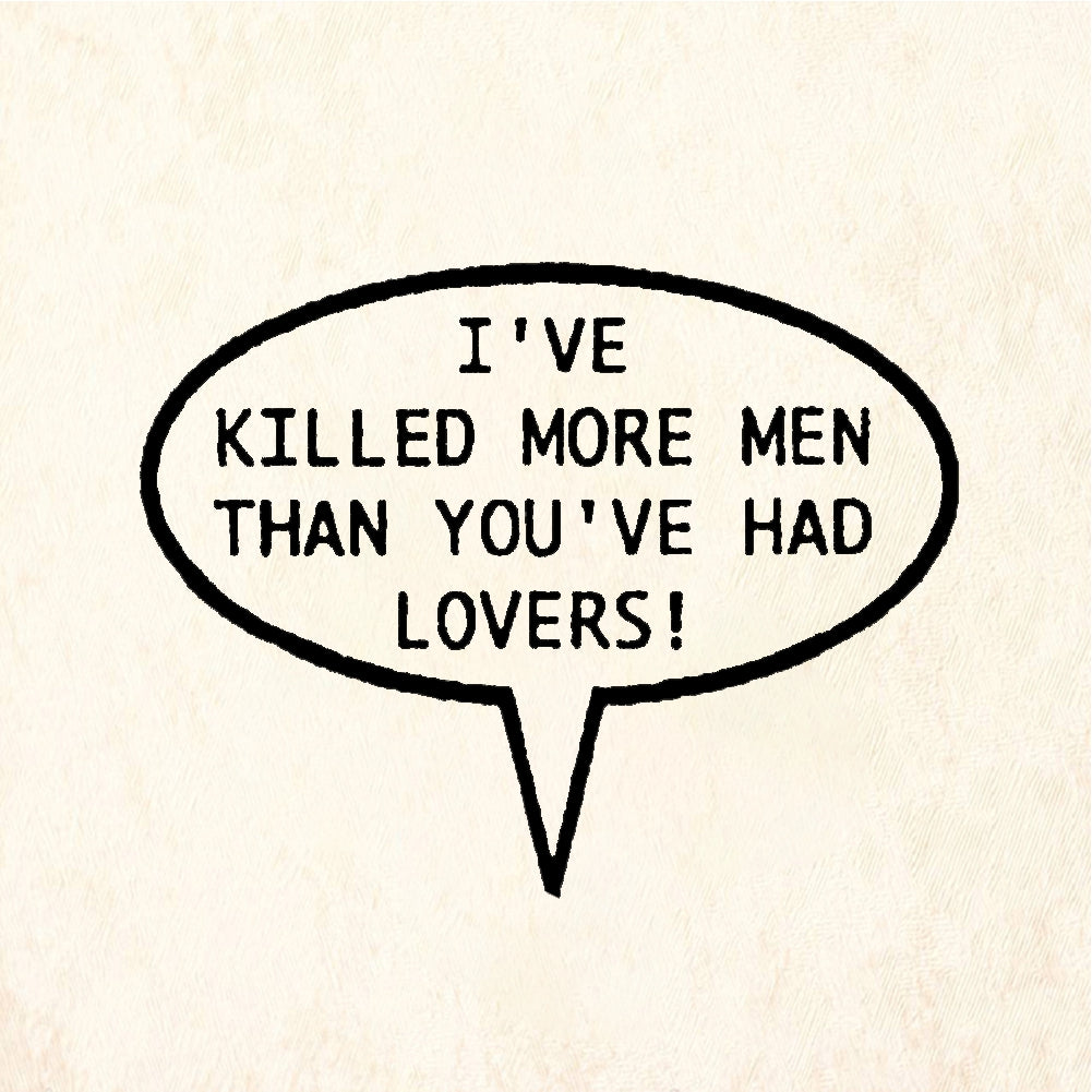 StampaFe I killed more men Killed More Men Text - Rubber Stamp 1 x 0.5