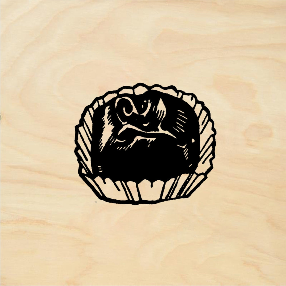 StampaFe Single chocolate - Rubber Stamp 0.75 x 0.75