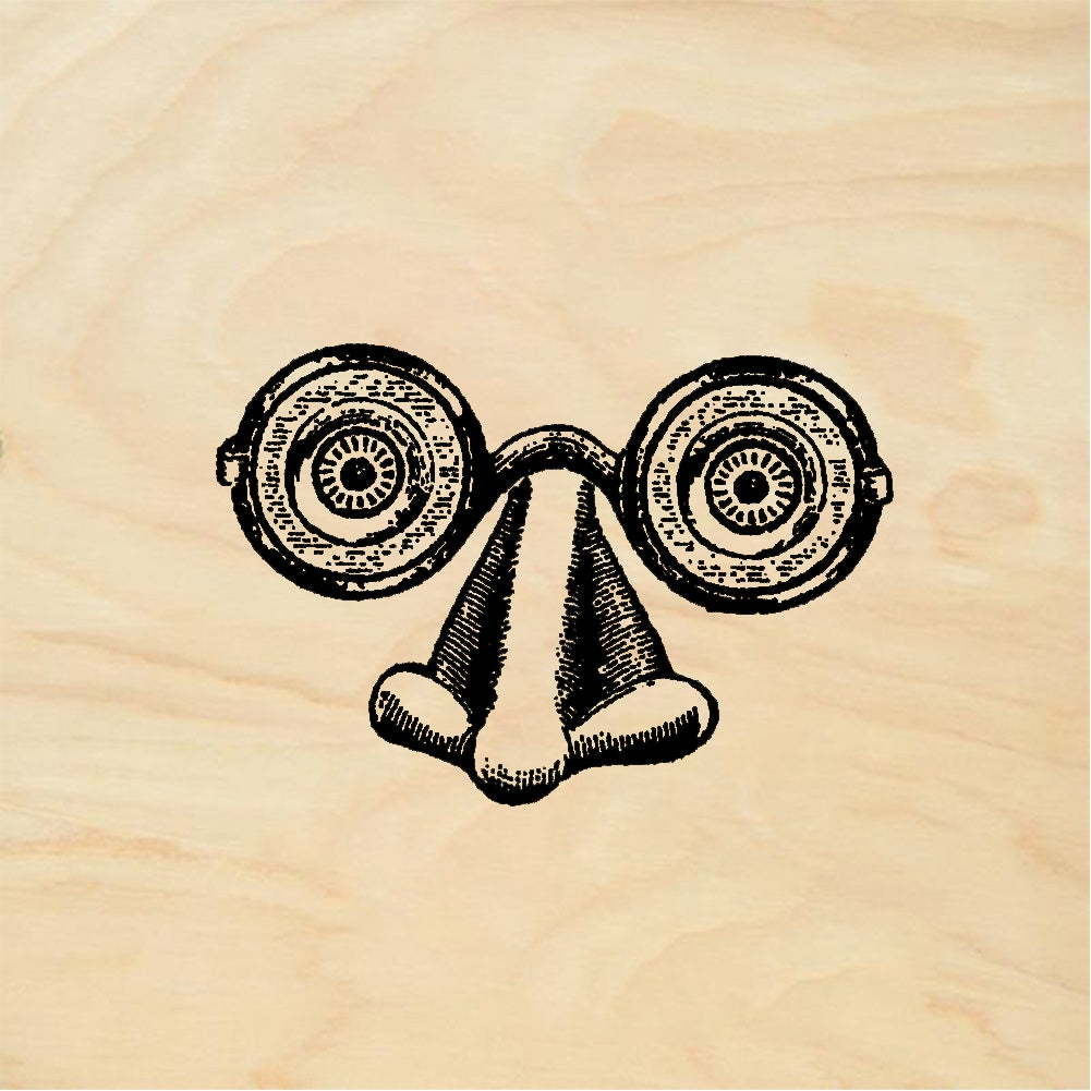 StampaFe Disguise Nose Glasses Disguise - Rubber Stamp 1 x 0.75
