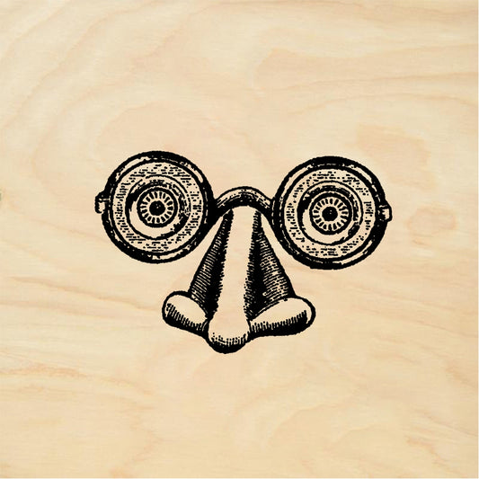 StampaFe Disguise Nose Glasses Disguise - Rubber Stamp 1 x 0.75