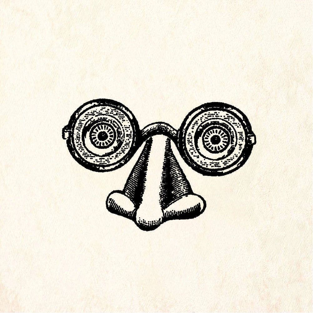 StampaFe Disguise Nose Glasses Disguise - Rubber Stamp 1 x 0.75