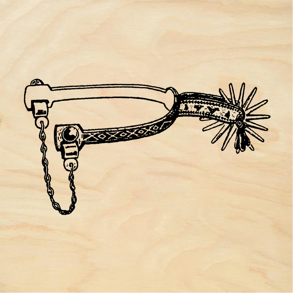 StampaFe Spur #1 Cowboy Spur - Rubber Stamp 1.25 x 1