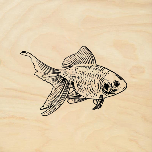 StampaFe Fantail goldfish - Rubber Stamp 1.5 x 1.25
